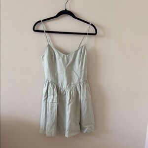 Wilfred Mint Green Spaghetti Strap Mini Dress